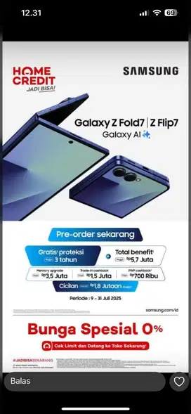 PO samsung galaxy z fold 7