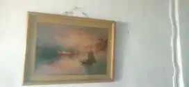 Lukisan Danau Dan Kapal