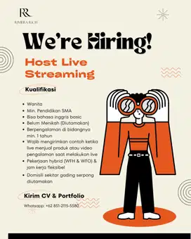 Lowongan host live streaming
