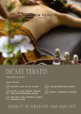 Di cari terapis refleksi & pijat