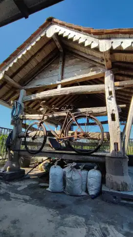 Gazebo kandang kebo kayu jati lawas
