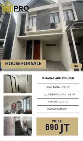 DIJUAL RUMAH DI RADAR AURI CIMANGGIS DEPOK DEKAT LRT  MASIH NEGO