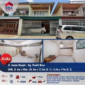 Dijual rumah Jl. Imam Bonjol Gg. Peniti Baru