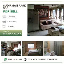 Dijual Apartement Sudirman Park 3BR Full Furnished Low Floor