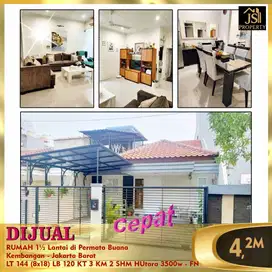 DIJUAL RUMAH 1½ Lantai di Permata Buana Kembangan - Jakarta Barat - FN