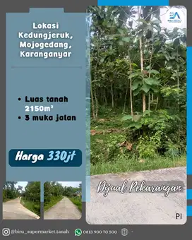 Tanah Pekarangan Lokasi Kedungjeruk Mojogedang