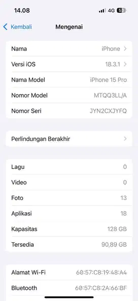 Iphone 15 pro 128 GB mulus like new inter