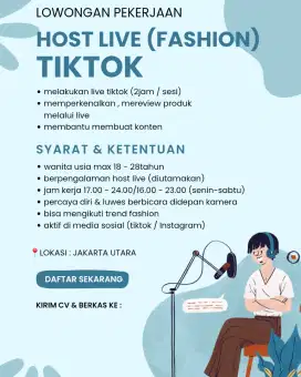 Loker host live tiktok