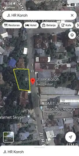 DIJUAL TANAH JL. HR KOROH KUPANG