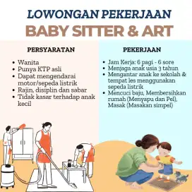 LOWONGAN PEKERJAAN ART BABY SITTER