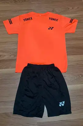Stelan Olahraga Badminton Baju dan Celana Ukuran L