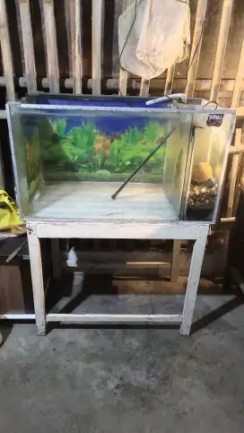 Aquarium 90x50x50 fulset tinggal colok