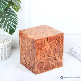 KURSI DINGKLIK KAYU JATI RECTANG 002 TEAK | STOOL TEAK WOOD | KOTAK