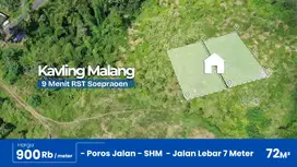 Tanah SHM 72 m² Malang 9 Menit RST Soepraoen