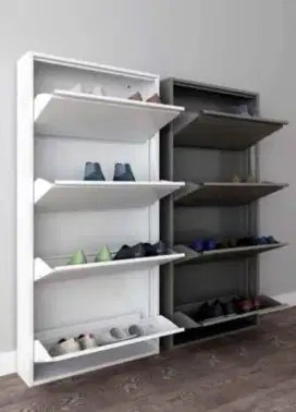 Rak Sepatu Besi Importa (Brown / White)