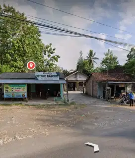Dijual Tanah bonus Rumah + Ruko tepi jalan utama Jalan Raya Godean