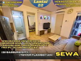 Sewa Bulanan Unit Cantik 3BR HOOK Full Furnished Free IPL Bassura City