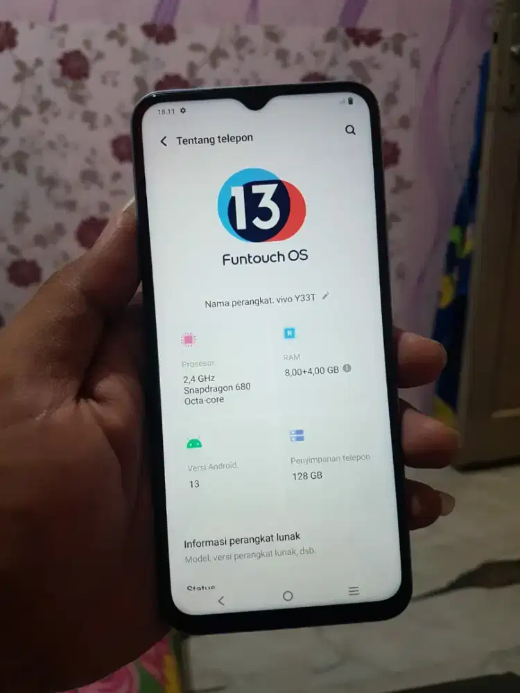 Vivo Y33T ram 8/128 hp+cas aja kondisi mulus x dan No Minus ya