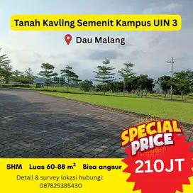 Tanah Kavling Dau Malang, Lokasi Strategis Sebelah Kampus UIN 3 Malang