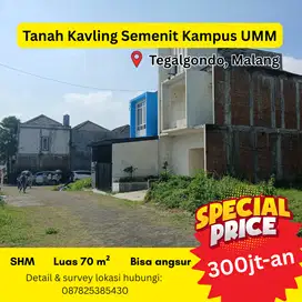 Tanah Kavling Malang, Potensial Kost Hanya 2 Menit Kampus UMM