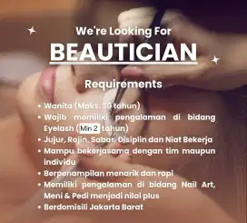 Di cari beautician eyelash