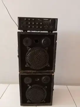 Home Theater Amplifier karaoke + Sepasang Speaker