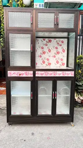 RAK PIRING ALUMUNIUM TEBAL WARNA COKLAT