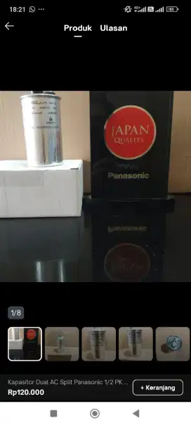 Dijual Kapasitor Dual AC Split Panasonic 1/2 PK 15 uf + 2 uf