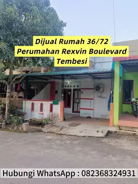 Dijual Rumah Siap Huni Perumahan Rexvin Boulevard Blok Sanur, Tembesi