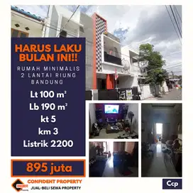 JUAL BU HARUS LAKU BULAN INI!! Rumah minimalis 2 lantai Riung Bandung