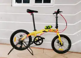 Sepeda lipat merek wimcyccle pocket rocket uk'20 alloy hrg 1,3jt net