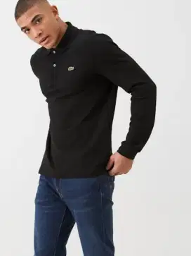 Kaos polo Long Sleeve Lacoste Vintage colour black Size M