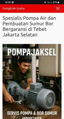 Service pompa air dan bor sumur