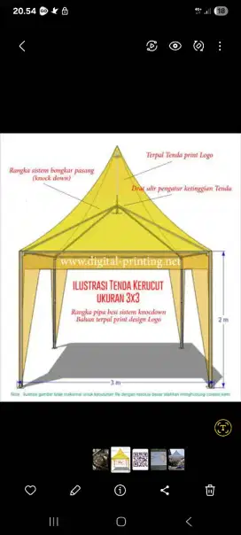Rangka tenda 3x3