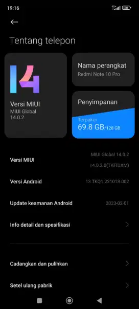 Redmi note 10 pro 8+5/128