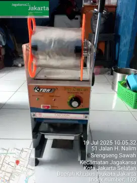 Sealer Cup press minuman teh