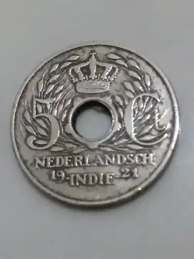 Koin jaman Belanda 5C tahun 2921