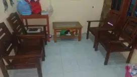 Jual kursi jati 4 meja 1