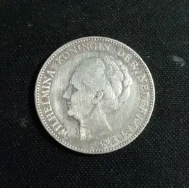 Koin Wilhelmina 1 Gulden 1931