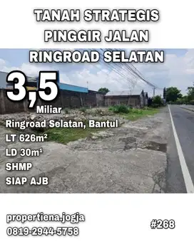 TANAH STRATEGIS PINGGIR JALAN RINGROAD SELATAN