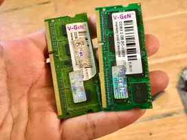 RAM LAPTOP DDR3-10600 (SUPPORT PC3 12800/8500) VGEN 2GB x 2= 4GB