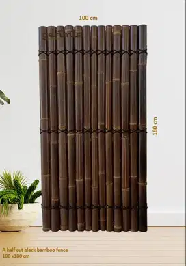 pagar bambu hitam estetis