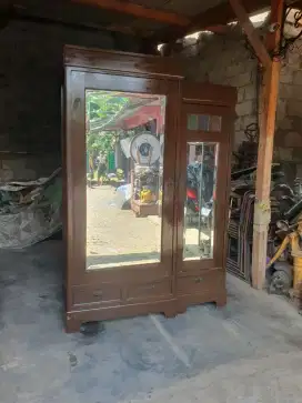 lemari jati gendong art deco era kolonial
