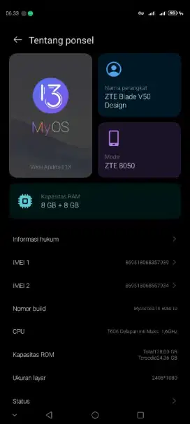 ZTE BLADE V50 DESIGN 8/128GB