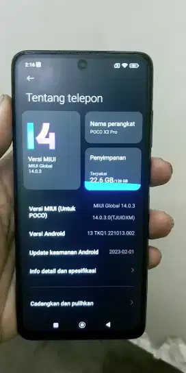 Poco X3 Pro NFC Ram 6+2/128 GB Snapdragon 860 Lcd Masih Ori