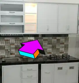 Kitchenset almunium acp composite panel ,anti rayap tahan air / jktg
