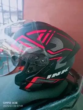 Helm INK terra2.Black doff fuxia.doubke visor