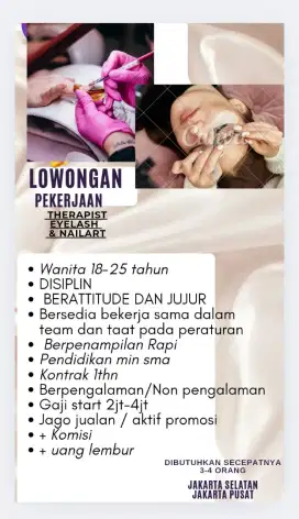 Lowongan nail art & eyelash