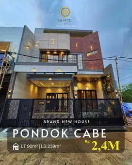 Dijual rumah dalam perumahan area Pondok Cabe full bata merah