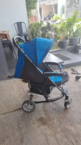 2 stroller biru like new